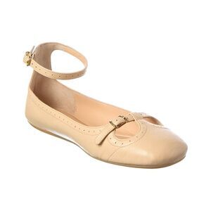 Chloé Misty Leather Ballerina Flat, Beige